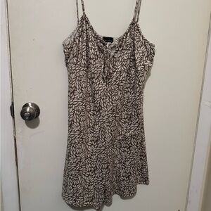 Zenobia Brown Leaf Romper